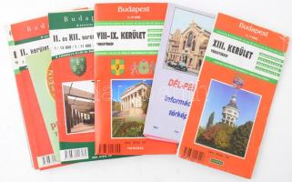 8 db Budapest kerület/városrész térkép