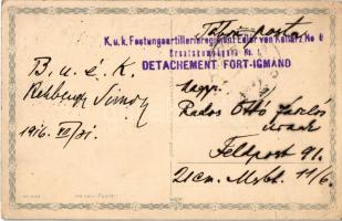 1916 Dog. Wenau-Pastell No. 643. + "K.u.K. Festungsartillerieregiment Edler von Kollarz No. 6. ...