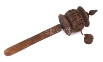 Imamalom. India, cca 1900, faragott fa, h: 16 cm