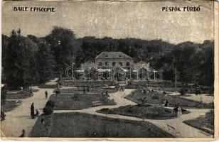 1926 Püspökfürdő, Szentlászlófürdő, Baile 1 Mai, Episcopiei (Nagyvárad, Oradea); fürdő, park / spa, park (vágott / cut)