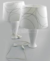 Asztali lámpa pár, búrákkal, m: 49 cm