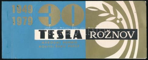 1979 Tesla Rožnov cseh vállalat 30 éves jubileumi kiadványa (képeslap-album), fekete-fehér fotókkal, egy lap hiánnyal
