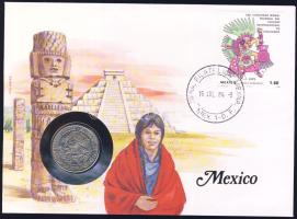 Mexikó 1980. 1P bélyeges érmés borítékon, ismertetővel T:2+