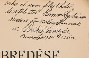 Várhegyi Székely András: Falu ébredése. - - - versei. DEDIKÁLT! Bp., 1934., Merkantil-ny., 111+1 p. ...