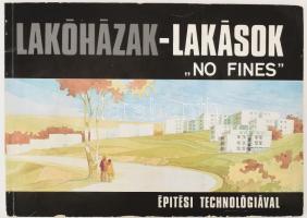 Lakóházak - lakások "no fines" építési technológiával. Bp., 1976., Ybl Miklós Építőipari Tervező Szövetkezet. Kiadói haránt-alakú papírkötés, kissé kopott borítóval.