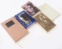 5 db Pilinszky Jánossal kapcsolatos könyv - Arcok és vallomások, Beszélgetések Pilinszky Jánossal, Nagyvárosi ikonok, Szálkák, Szög és olaj. Kötetenként változó kötésben és állapotban.