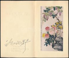 cca 1960 Lu Pej-Je kínai követségi tanácsos által aláírt levelezőlap.