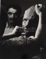 G. Szántó András (1937-2002): A maszk. Fotó, papír, kartonon, hátoldalán pecséttel jelzett, kis kopottsággal, 39.5x29,5 cm