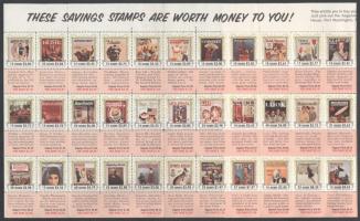 Amerikai újságokat reklámozó takarék bélyegek 45 ős ívben