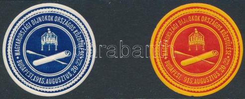 1915 Magyarországi Díjnokok Országos Közgyűlése 2 db levélzáró