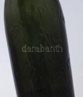 cca 1920 Dreher Mandler Manó sörös üveg, feliratos, száján apró lepattanás 24 cm