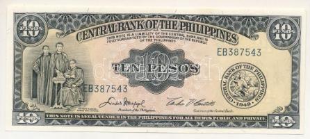 Fülöp-szigetek DN (1961-1965) 10P "EB387543" T:UNC Philippines ND (1961-1965) 10 Pesos "EB387543" C:UNC Krause 136.e