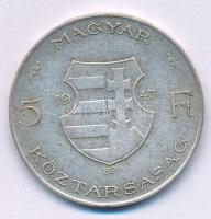 1947. 5Ft Ag "Kossuth" T:VF patina Adamo F8.1