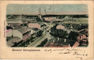 Nyíregyháza, látkép. Piringer János kiadása (EK)