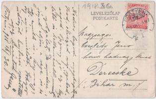 1918 Pöstyén, Piestany; Ferenc József fürdő / Franz Josephs Bad / spa (kis szakadás / small tear)