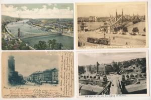 BUDAPEST - 65 db RÉGI város képeslap, vegyes minőségben
