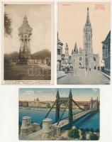 BUDAPEST - 65 db RÉGI város képeslap, vegyes minőségben