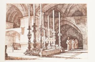 Zádor István 7 darab eredeti rézkarca Jeruzsálemről. magyar nyelvű kiadás Számozott album. Szolnok, ...