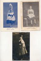 FEDÁK SÁRI - 5 db régi magyar színésznős képeslap vegyes minőségben