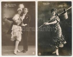 FEDÁK SÁRI - 5 db régi magyar színésznős képeslap vegyes minőségben