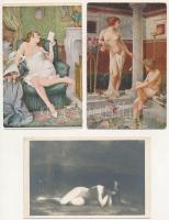 5 db RÉGI erotikus művészlap / 5 pre-1945 erotic art postcards