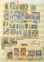 1868-1910 ca. 350 db okmánybélyeg A4-es berakóban, benne vegyes címletek
