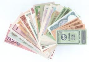 19db-os vegyes külföldi bankjegy tétel, közte Kína, Kazahsztán, Argentína, közte Horvátország / Krajna Szerb Köztársaság / Knin 1993.100.000.000D + Üzbegisztán 1994. 1S T:UNC,AU 19pcs of mixed banknotes from diff countries, with China, Kazakhstan, Argentian, with Croatia / Republic of Serbian Krajina / Knin 1993. 100.000.000 Dinara + Uzbekistan 1994. 1 So'm C:UNC,AU