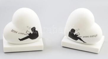 Design könyvtámasz pár, 14x15 cm