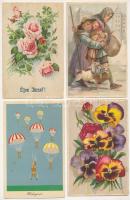 Kb. 63 db RÉGI és MODERN üdvözlőlap vegyes minőségben / 63 pre-1945 and modern Hungarian greeting ar...