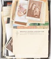 Cipős doboznyi vegyes papírrégiség, irat