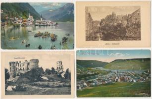 21 db régi külföldi város képeslap vegyes minőségben / 21 pre-1945 European town-view postcards in mixed quality