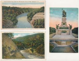 21 db régi külföldi város képeslap vegyes minőségben / 21 pre-1945 European town-view postcards in m...