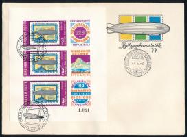 1977 Bélyegbemutatók vágott blokk FDC-n