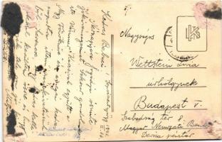 1941 Sepsiszentgyörgy, Sfantu Gheorghe; látkép / general view. photo (ragasztónyomok / glue marks)