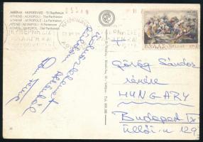 Som Ferenc Ferencváros labdarúgó autográf képeslapja