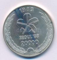 Dél-Korea 1983. 20.000W Ag "1988 Olimpia - Birkózók" T:UNC kis patina South Korea 1983. 20.000 Won Ag "1988 Olympics - Wrestling" C:UNC small patina Krause KM#38