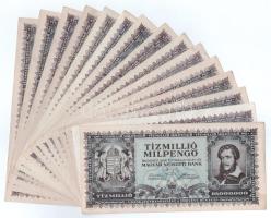 1946. 10.000.000MP (15x) közte különböző színváltozat T:VF-F szép papír Adamo P32