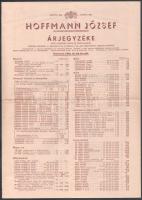 1942 Hoffmann József gyarmatárunagykereskedő fejléces árjegyzéke, 4p, hajtott
