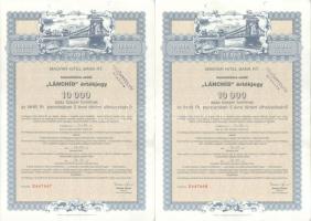 Miskolc 1991. "Magyar Hitel Bank Rt. 'Lánchíd' értékjegy" 10.000Ft-ról bélyegzés...