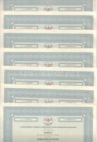 Budapest 1997. "A 'DAM Diósgyőr' Diósgyőri Acélművek Ipari és Kereskedelmi Részvénytársaság" törzsrészvénye 10.000Ft-ról (7x) "A" sorozatszámmal, sorszámkövetők és közeli sorszámmal, szelvényekkel T:AU