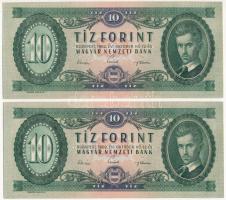 1962. 10Ft (2x) sorszámkövetők "A 401 259690 - A 401 259691" T:AU Adamo F6