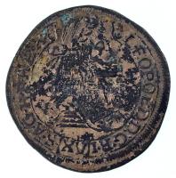 1686K-B 15kr "I. Lipót" Körmöcbánya korabeli? hamis (4,56g) T:F, patina Hungary 1686K-B 15 Kreuzer "Leopold I" Kremnitz contemporary fake (4,56g) C:F, patina