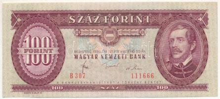 1980. 100Ft "B 307 111666 T:AU hullámos papír Adamo F33