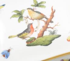 Herendi Rothschild mintás bonbonier, jelzett, 8,5x10 cm