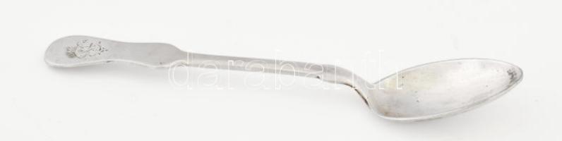 Ezüst (Ag) kanál, jelzett, monogramos, 11,2g