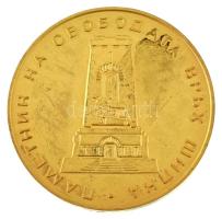 Bulgária DN "Szabadság-emlékmű, a Shipka-csúcs" aranyozott bronz emlékérem (50mm) T:XF
Bu...