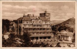 1930 Budapest XII. Svábhegyi Szanatórium, Európa legszebb és legmodernebb szanatóriuma, hátoldalán reklám, készpénzzel bérmentesítve (EK)