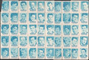 cca 1970 Színészek 75 db levélzáró