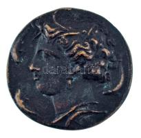 DN Bronz antik motívumos érem, előlapon balra néző portréval, hátlapon quadriga (35mm) T:XF