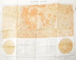 1985 Hold térkép, orosz nyelven, hajtott, 62x96 cm.